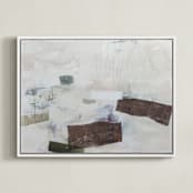 "Pet Names" - Art Print in Mink by Jennifer Daily - Framed Canvas