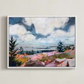 "Take a Break" - Art Print in White by Jess Franks - Framed Canvas