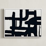 "Black and White Series III" - Art Print in Black and White Villa by Carmen Guedez - Framed Canvas