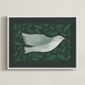 "Peace to you" - Art Print in Forest by Amy Kross - Framed Canvas