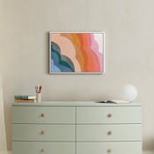 "Rainbow Clouds" - Art Print in Rainbow by Carrie Moradi - In a Room