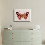 "Paper Wings" - Art Print in Peach Sunset by Sarah Knight - In a Room