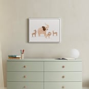 "Wooden Safari Animals" - Art Print in Moon by Dani Lugato - In a Room