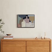 "Vessels on Display 2" - Art Print in Coffee Beige by Bethania Lima - In a Room