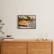 "Sunlit Shores" - Art Print in Golden by Rachel Nelson - In a Room