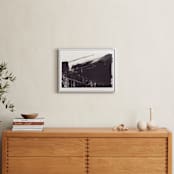 "Modern Lithograph" - Art Print in Black, Brocken White by Marta Crea - In a Room