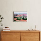 "Coastal Cliffs" - Art Print in Coral by Paper Sun Studio - In a Room