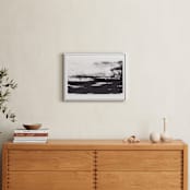 "Abstract Lithograph" - Art Print in Black, White by Marta Crea - In a Room