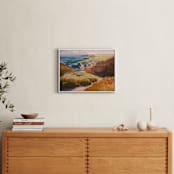"in the nick of time" - Art Print in ochre by Jess Franks - In a Room