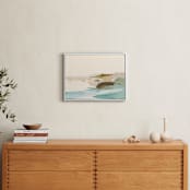 "Tidepools" - Art Print in Creamy Yellow Beige by Caryn Owen - In a Room