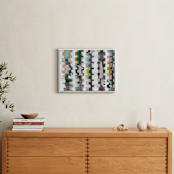 "Assemblage II" - Art Print in Assembled egg blue by Bethania Lima - In a Room