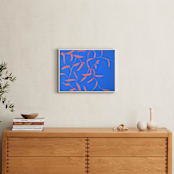 "Breeze" - Art Print in Cerulean by Sonal Nathwani - In a Room