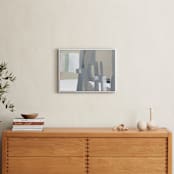 "Patchwork abstract" - Art Print in Neutral Linen by Betsyness Studio - In a Room