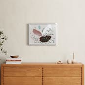 "Flower Crown For You" - Art Print in Burgundy Wine by Sarah McInroe - In a Room