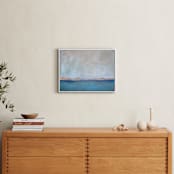 "Linen Coast" - Art Print in Soft Sea by Julia Contacessi - In a Room