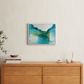 "Enchant" - Art Print in Aqua by Christine Llewellyn - In a Room