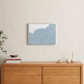 "Geometric Tides" - Art Print in Powder Blue by King Richard IX - In a Room