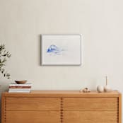 "Cascade Blues" - Art Print in Mountain Blue by Marguerite Andrews - In a Room