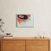 "Orange Abstraction" - Art Print in Coral Orange by Kirsta Benedetti - In a Room