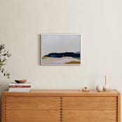 "Moving Mountains II" - Art Print in Dark Sky Blue by Kayla King - In a Room