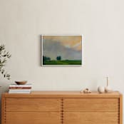 "Together at Sunrise" - Art Print in Illuminated Green by Stephanie Goos Johnson - In a Room