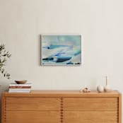 "Midnight Surf" - Art Print in Soft Blue by Cristina Marie - In a Room
