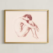 "Classic Body" - Art Print in Cream by Marta Crea - Framed
