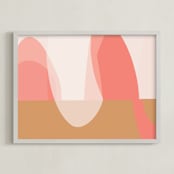 "The place between" - Art Print in Sunrise Pink by Christina Flowers - Framed