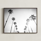 "California Palms" - Art Print in black by Lauren Armellini - Framed