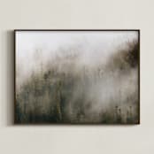 "Pacific North Fog" - Art Print in Forest Green by 1885 Atelier - Framed