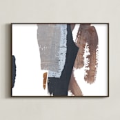 "A Trail to Follow" - Art Print in Obsidian by Jennifer Daily - Framed