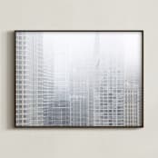 "Layers" - Art Print in Tranquil Gray by Shannon Howard - Framed