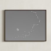 "Flight and Hike I" - Art Print in Dusk by Alaric Yanos - Framed