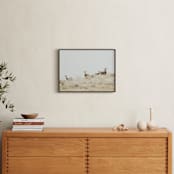 "Watchful" - Art Print in Beige by Jennifer Morrow - In a Room