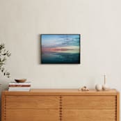 "Morning Reflection" - Art Print in Lake Blue by Eric Clegg - In a Room