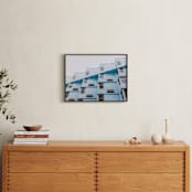 "Cool Angles" - Art Print in Cool Blue by Khariza Rae - In a Room