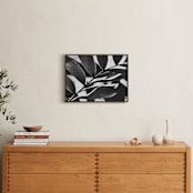 "GLOWING BOTANICAL I" - Art Print in black and white by Amy Chapman Braun - In a Room