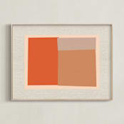 "Come And Stay With Me III" - Art Print in Albers Orange by Alain Castoriano - Framed