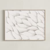 "Carved Wood" - Art Print in Bone by Emily Kariniemi - Framed
