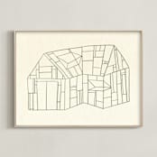 "greenhouse II" - Art Print in leaf by Sumak Studio - Framed