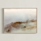 "Summer Fog" - Art Print in Tan by Tania Medeiros - Framed