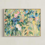 "Sunbeamy" - Art Print in Sunshine Yellow by Sonal Nathwani - Framed