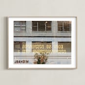 "Uptown" - Art Print in golden brown by Sea and Sky - Framed