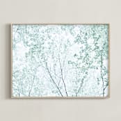 "Batik Forest" - Art Print in Sage Shadow by Karen Kaul - Framed
