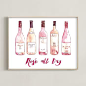 "Rose All Day" - Art Print in Rose Pink by Kelsey McNatt - Framed