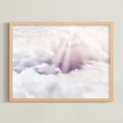"Beyond The Clouds" - Art Print in Lilac by Alicia Youngken - Framed