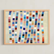"Strands" - Art Print in Cream by melanie mikecz - Framed