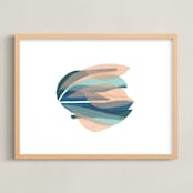 "tissue seagrass" - Art Print in peach by Carrie Moradi - Framed