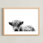 "Leon" - Art Print in Black White by Amy Carroll - Framed