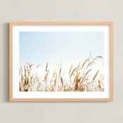 "Windswept View" - Art Print in Wheat by Morgan Kendall - Framed